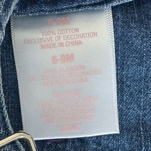 Disney Baby Aristocats 90’s Embroidery Denim Overalls Dress 6-9 Months - Picture 7 of 7